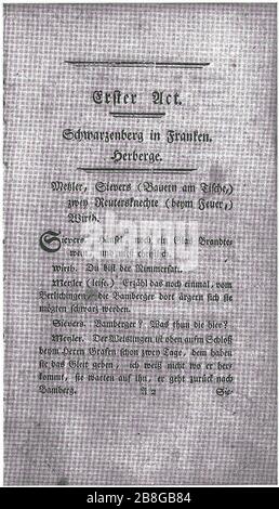 Goetz von Berlichingen (Goethe) 1773 003. Foto Stock