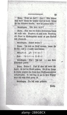Goetz von Berlichingen (Goethe) 1773 059. Foto Stock