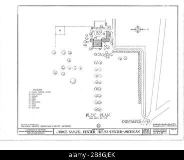 Piano grafico Gordon Hall Dexter MI 1934. Foto Stock