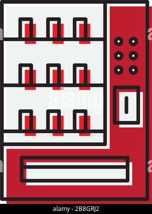 Distributori automatici icona Vettore, segno, illustrazione sullo sfondo Illustrazione Vettoriale