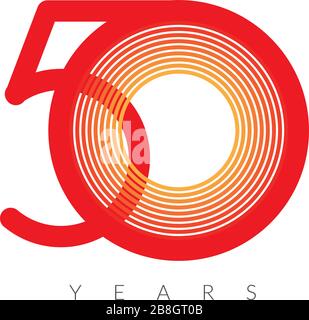 Logo per 50 anni come file EPS 10 Illustrazione Vettoriale