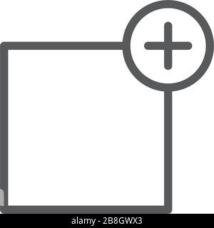 Aggiungere una nuova icona vettoriale isolata su sfondo bianco Illustrazione Vettoriale