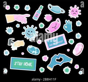 Coronavirus 2019-ninfografica CoV, elementi, umano stanno mostrando i sintomi di coronavirus e fattori di rischio. Salute e medico. Romanzo Coronavirus 2019 Illustrazione Vettoriale