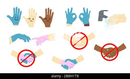 Coronavirus 2019-ninfografica CoV, elementi, umano stanno mostrando i sintomi di coronavirus e fattori di rischio. Salute e medico. Romanzo Coronavirus 2019. Lattice Illustrazione Vettoriale