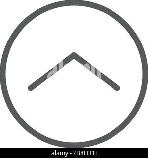 Scorri verso l'alto il vettore dei pulsanti con le frecce, isolato su sfondo bianco Illustrazione Vettoriale