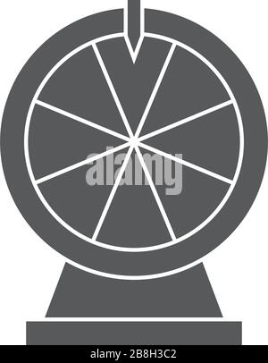 icona del vettore ruota di fortuna, isolata su sfondo bianco Illustrazione Vettoriale