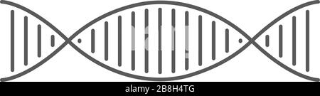Icona del vettore della struttura del DNA isolata su sfondo bianco Illustrazione Vettoriale