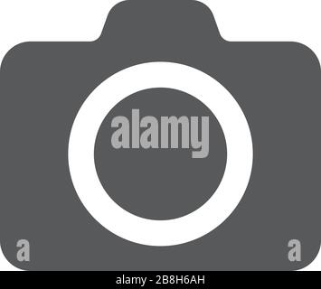 Icona fotocamera vettore in uno stile alla moda isolati su sfondo bianco Illustrazione Vettoriale