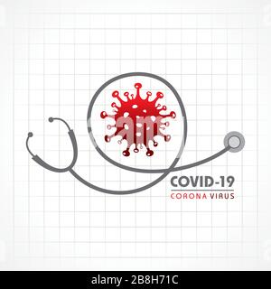 Corona Virus 2019-20. Malattia del virus Wuhan, metodi di prevenzione delle infezioni virali, logo, simbolo e come prevenire. Illustrazione Vettoriale