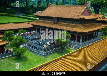 Modello della Città Proibita nello splendido Parco in miniatura della Cina a Shenzhen. Foto Stock