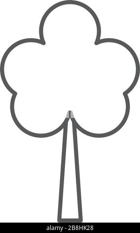 Concetto di icona vettoriale ad albero, isolata su sfondo bianco Illustrazione Vettoriale