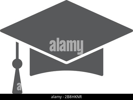 Tappo di graduazione icona vettore concetto, isolati su sfondo bianco Illustrazione Vettoriale