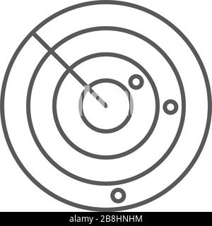 Radar icona vettore concetto, isolati su sfondo bianco Illustrazione Vettoriale