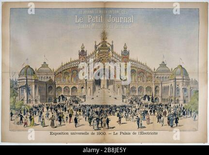JOURNAL SMALL: MOSTRA UNIVERSALE DEL 1900, IL PALAZZO DELL'ELETTRICITÀ H. MEYER. 'Le Petit journal : Exposition universelle de 1900, le palais de l'électricité'. Affiche. Musée des Beaux-Arts de la Ville de Paris, Petit Palais. Foto Stock