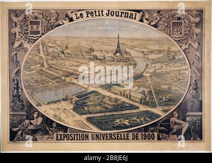 JOURNAL SMALL: ESPOSIZIONE UNIVERSALE DEL 1900 PANORAMICA H. MEYER. 'Le Petit journal : Exposition universelle de 1900, vue générale'. Affiche. Musée des Beaux-Arts de la Ville de Paris, Petit Palais. Foto Stock