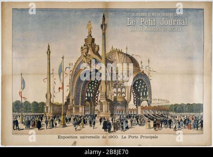 JOURNAL SMALL: MOSTRA UNIVERSALE DEL 1900, LA PORTA PRINCIPALE H. MEYER. 'Le Petit journal : Exposition universelle de 1900, la porte principale'. Musée des Beaux-Arts de la Ville de Paris, Petit Palais. Foto Stock