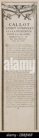 Sedile la Rochelle, bordo laterale, il primo bordo della parte superiore sinistra (Lieure 661, Meaume 518) Jacques Callot (1592-1635). "Siège de la Rochelle, bordure des côtés, première bordure du haut à gauche" (Lieure 661, Meaume 518). Eau-forte. 1629-1630. Musée des Beaux-Arts de la Ville de Paris, Petit Palais. Foto Stock