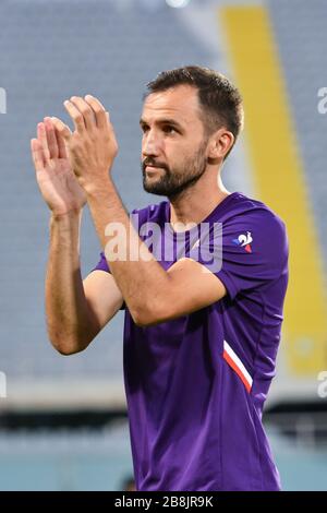 Firenze, Italia. 1 gennaio 2020. Firenze, Italia, 01 Jan 2020, Milan Badelj (Fiorentina) durante - Credit: LM/Lisa Guglielmi Credit: Lisa Guglielmi/LPS/ZUMA Wire/Alamy Live News Foto Stock