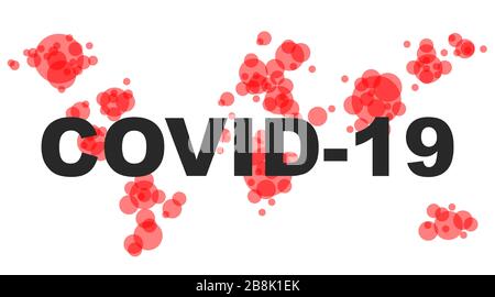 Sfondo di Covid-19. Stop Coronavirus Concept. Controllo del coronavirus. Combattere il coronavirus. Illustrazione vettoriale. Illustrazione Vettoriale