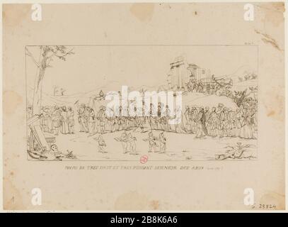 Rivoluzione francese. Caricatura, satira sull'abolizione dei privilegi o degli abusi di fine durante il regno di Luigi XVI 1789. (titolo fittizio) Foto Stock