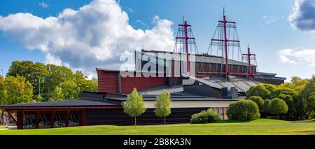 Maritime Vasa Museum, il museo più visitato della Scandinavia, sull'isola di Djurgarden a Stoccolma, Svezia. Foto Stock