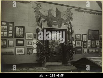 La fiera ospita le Tuileries. Dipinti; dipinti esposti al Salon des Armées nelle sale Jeu de Paume, 1 ° arrondissement, Parigi, 22 dicembre 1916-22 febbraio 1917 Anonyme. Salon des armées aux Tuileries. Tableaux; Tableaux exposés au Salon des Armées dans les salles du Jeu de Paume, 1er circondario, Parigi, 22 décembre 1916-22 février 1917. Tigre au gélatino-bromure d'argent. 22 décembre 1916-22 février 1917. Parigi, musée Carnavalet. Foto Stock