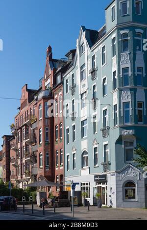 Quartiere residenziale di Kiel, capitale dello Schleswig-Holstein, Germania del Nord, Europa Centrale Foto Stock