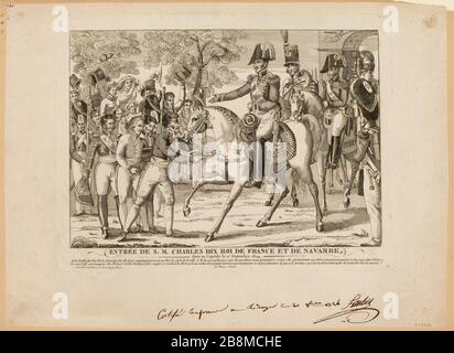INGRESSO DI San CARLO DIECI RE DI FRANCIA E NAVARRA / capitale nel suo 27 settembre 1824. (IT) Foto Stock
