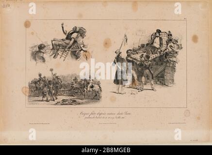 Schizzi della natura realizzati a Parigi, / durante i giorni 27, 28 e 29 luglio 1830. / PL.1. (IT) Foto Stock