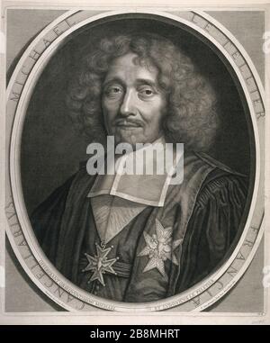 Michel le Tellier Robert Nanteuil (1623-1678). 'Michel le Tellier', 1680. Gravure. Parigi, musée Carnavalet. Foto Stock