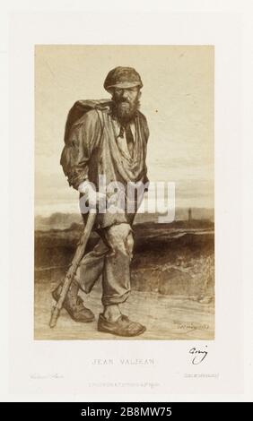 Jean Valjean Gustave Brion (1824-1877). "Jean Valjean". Tirage sur papier albuminé. 1862-1862. Parigi, Maison de Victor Hugo. Foto Stock