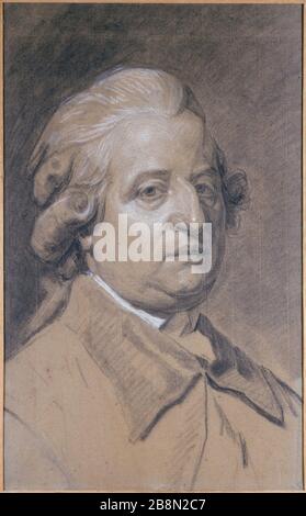 RITRATTO DI LUIGI XVI Attribué à Joseph Ducreux (1735-1802). "Ritratto di Luigi XVI". Fusain avec rehuts de craie, sur papier bleuté. Parigi, musée Carnavalet. Foto Stock