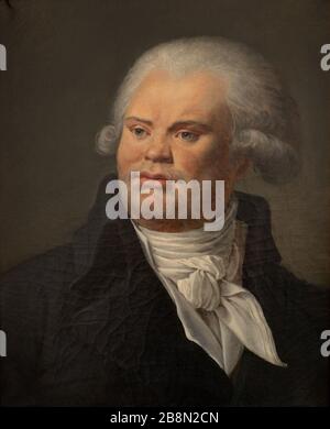 Ritratto di Maximilien Robespierre (1758-1794), politico. (Nome d'uso) Anonyme, Ritratto de Maximilien de Robespierre (1758-1794), homme politique. (Nom d'usage), 1758. Huile sur toile. Musée Carnavalet, Histoire de Paris. Foto Stock