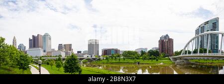 Columbus, città nello stato di Ohio, Stati Uniti d'America, come si vede dal parco di Genova Foto Stock