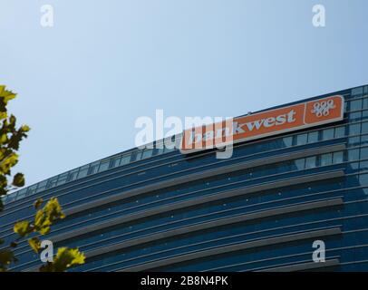 Edificio Bankwest visto a Perth, Australia Occidentale. Foto Stock