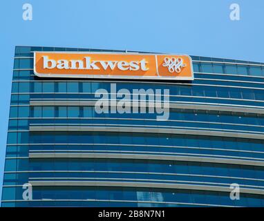 Edificio Bankwest visto a Perth, Australia Occidentale. Foto Stock