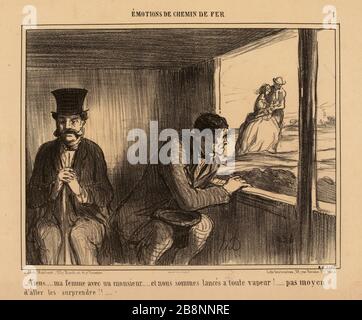 Emozioni della ferrovia 1: - Beh ... mia moglie con un Signore ... e stiamo andando a vapore pieno! ... (Titolo fittizio) | emozioni della ferrovia (TS). Foto Stock