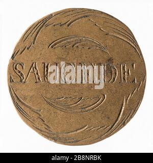 Halles mercato a Parigi Saucede, Ancien regime 'Halles et marchés de Paris : Saucede, Ancien Régime'. Bronzo. Parigi, musée Carnavalet. Foto Stock