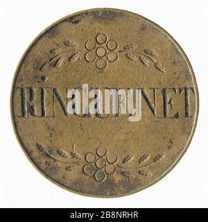 Mercato di Halles a Parigi Ringuenet, vecchio regime "Halles et marchés de Paris: Ringuenet, Ancien Régime". Bronzo. Parigi, musée Carnavalet. Foto Stock