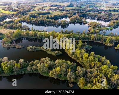 Laghi dall'alto Foto Stock