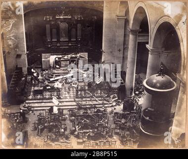 CHIESA DI SAN VINCENZO DE' PAOLI 'Eglise Saint-Vincent-de-Paul', 1871. Anonima fotographie. Parigi, musée Carnavalet. Foto Stock