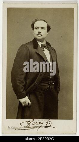 Ritratto di Laray Etienne Louis (1830-1890), (attore) Ritratto di Laray Etienne Louis, (1830-1890), acteur. Carte de visite. Entre 1860 e 1890. Photographie de Carjat & Cie Paris, musée Carnavalet. Foto Stock