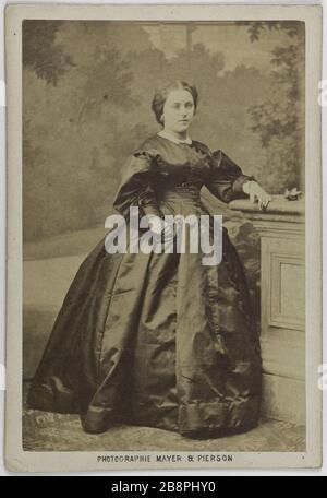 Ritratto di Adeline Blanche Pierson (1842-1919), (attrice) ritratto di Adeline Blanche Pierson (1842-1919), attrice. Carte de visite (recto). Photographie de Tirage sur papier albuminé, 1860-1890. Parigi, musée Carnavalet. Foto Stock