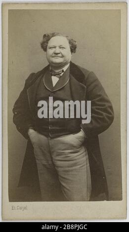 Ritratto di Pradeau Etienne (1817-1895), (attore, cantante) Ritratto de Etienne Pradeau (1817-1895), acteur et chanteur. Carte de visite (recto). Photographie de Carjat et Cie Tirage sur papier albuminé, 1860-1890. Parigi, musée Carnavalet. Foto Stock