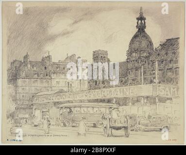 Espansione della donna samaritana, 1926 Gustave Ferdinand Boberg (1860-1946), architecte suédois. AGrandisement de la Samaritaine. Crayon. Parigi (Ier arr.), 1926. Parigi, musée Carnavalet. Foto Stock