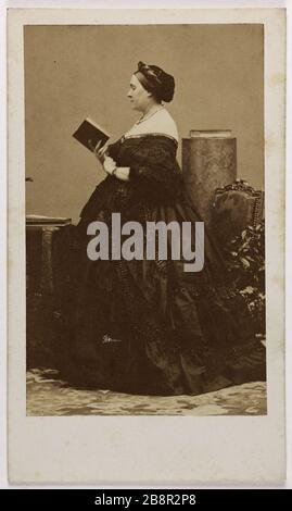 Ritratto della Principessa Mathilde Bonaparte (Principessa Demidov) (1820-1904) Ritratto de la Princesse Mathilde Bonaparte (Princesse de Demidoff), (1820-1904). Carte de visite (recto). Photographie de Didéri & Cie Tiragesur papier albuminé. 1860-1890. Parigi, musée Carnavalet. Foto Stock