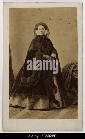 Ritratto della Principessa Mathilde Bonaparte (Principessa Demidov) (1820-1904) Ritratto de la Princesse Mathilde Bonaparte (Princesse de Demidoff), (1820-1904). Carte de visite (recto). Photographie de Didéri & Cie Tiragesur papier albuminé. 1860-1890. Parigi, musée Carnavalet. Foto Stock