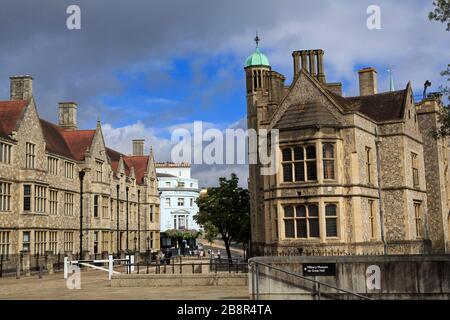 La Collina del Castello, Winchester, Hampshire, Inghilterra, Regno Unito Foto Stock