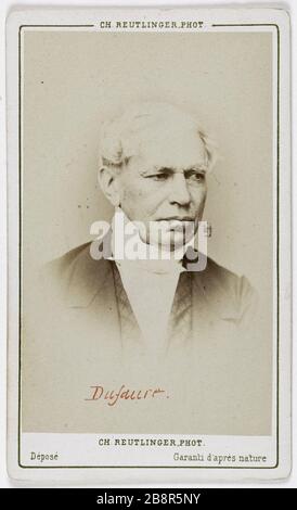 Ritratto di Jules Armand Stanislas Dufaure (1798-1881), (avvocato, politico) Ritratto d'Armand Jules Stanislas Dufaure (1798-1881), (avocat, homme politique). Carte de visite (recto). Photographie de Charles Reutlinger (1816-1880). Tirage sur papier albuminé.Avant 1881. Parigi, musée Carnavalet. Foto Stock