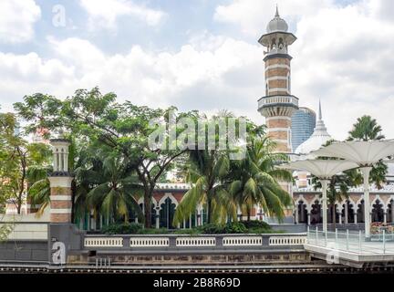 Sultan Abdul Samad Jamek Moschea e minareto Centro Città Kuala Lumpur Malesia. Foto Stock